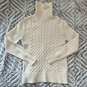Cowl Neck Cable Knit Sweater